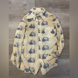 Rare vintage find! Mens Pariani long sleeve button up dress shirt size medium